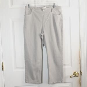 Title: J.Jill Denim High-Rise Cropped Jeans - Light Grey - Size 12